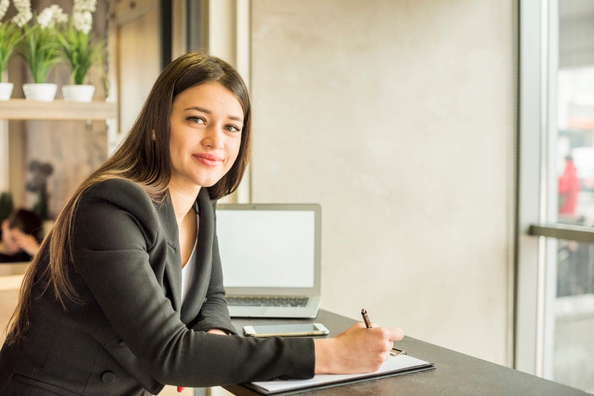 A Host Hive team member reviewing a client project